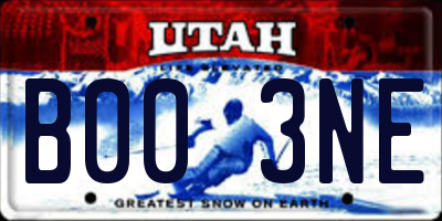 UT license plate B003NE