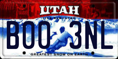 UT license plate B003NL