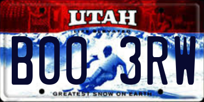 UT license plate B003RW