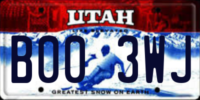 UT license plate B003WJ