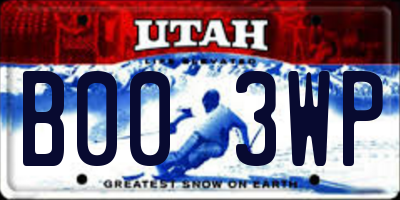 UT license plate B003WP