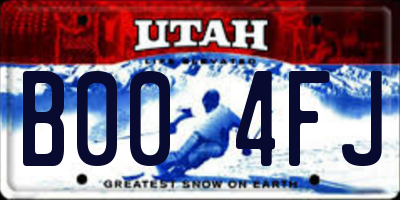 UT license plate B004FJ