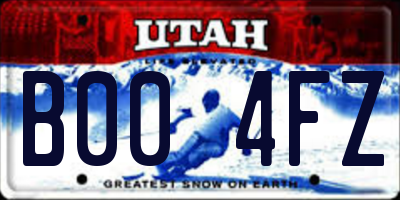 UT license plate B004FZ