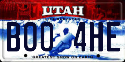 UT license plate B004HE