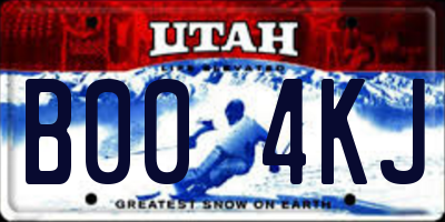 UT license plate B004KJ