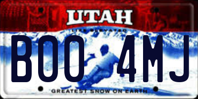 UT license plate B004MJ