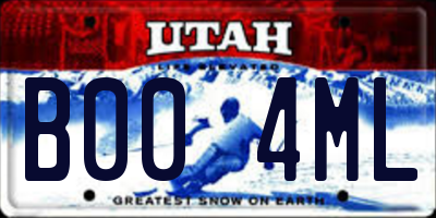 UT license plate B004ML