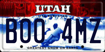 UT license plate B004MZ