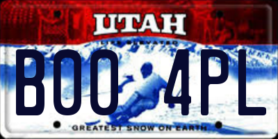 UT license plate B004PL