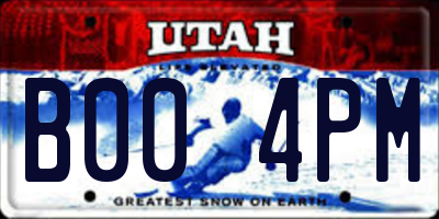 UT license plate B004PM