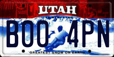 UT license plate B004PN