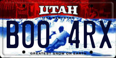 UT license plate B004RX
