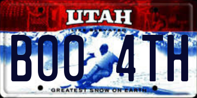 UT license plate B004TH
