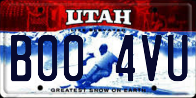 UT license plate B004VU