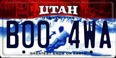 UT license plate B004WA