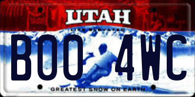 UT license plate B004WC