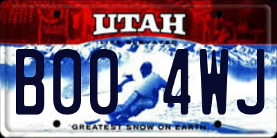 UT license plate B004WJ