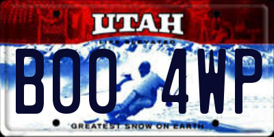 UT license plate B004WP