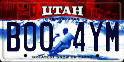 UT license plate B004YM