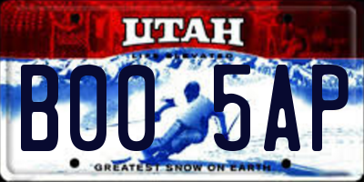 UT license plate B005AP