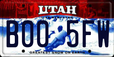 UT license plate B005FW