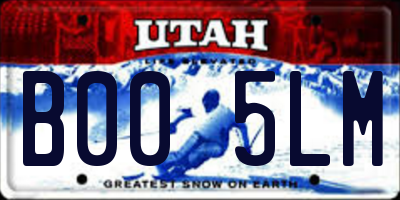 UT license plate B005LM