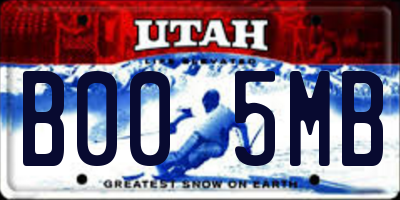 UT license plate B005MB