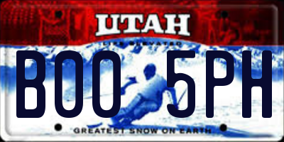 UT license plate B005PH