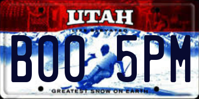 UT license plate B005PM