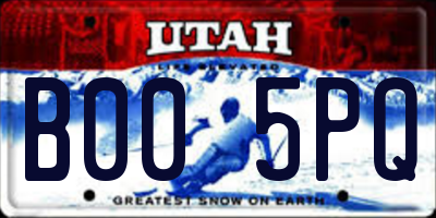 UT license plate B005PQ