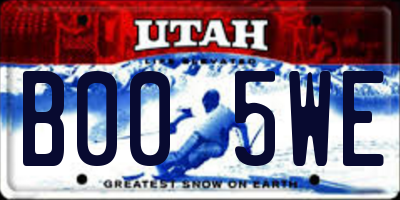 UT license plate B005WE