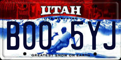UT license plate B005YJ