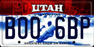 UT license plate B006BP