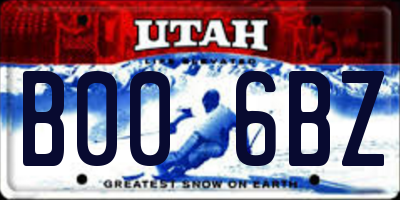 UT license plate B006BZ