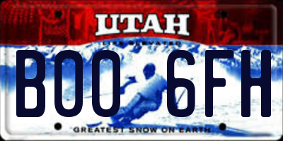 UT license plate B006FH