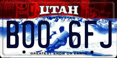 UT license plate B006FJ