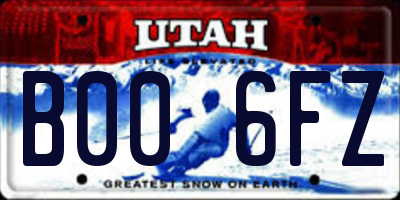 UT license plate B006FZ