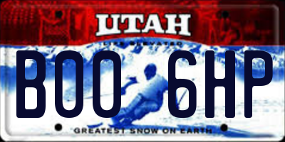 UT license plate B006HP