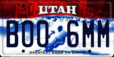 UT license plate B006MM