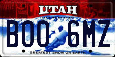 UT license plate B006MZ