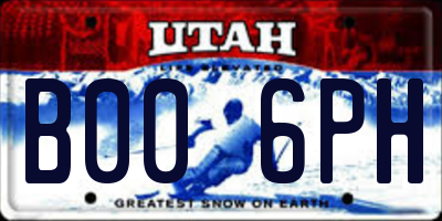 UT license plate B006PH