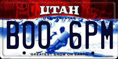 UT license plate B006PM