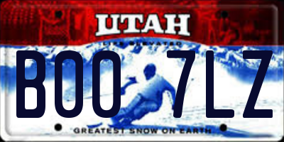 UT license plate B007LZ