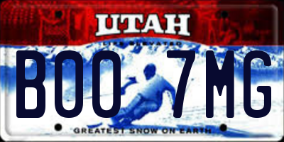 UT license plate B007MG
