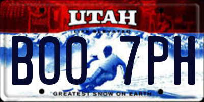UT license plate B007PH