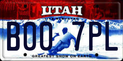 UT license plate B007PL
