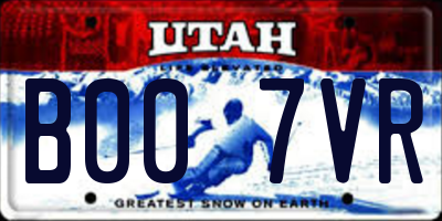 UT license plate B007VR