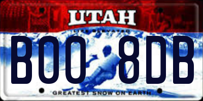 UT license plate B008DB