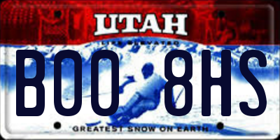 UT license plate B008HS