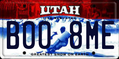 UT license plate B008ME